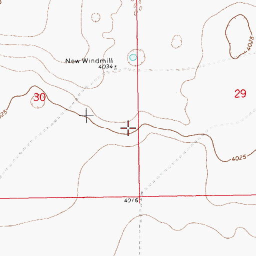 Topographic Map of 12613 Water Well, NM