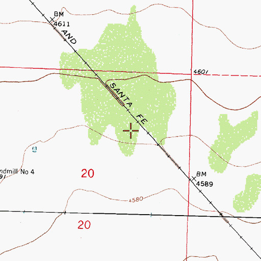 Topographic Map of 10038 Water Well, NM