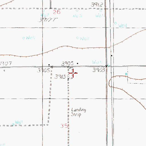 Topographic Map of 10123 Water Well, NM