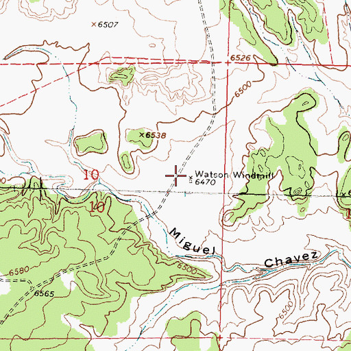 Topographic Map of Watson Windmill Water Well, NM