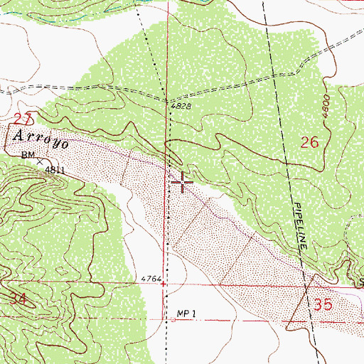 Topographic Map of RG 7783 Water Well, NM