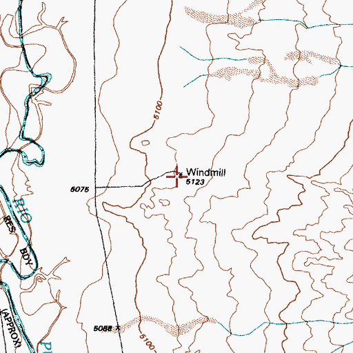 Topographic Map of San Clemente Water Well, NM