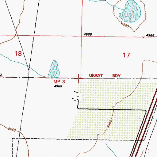 Topographic Map of 10017 Water Well, NM