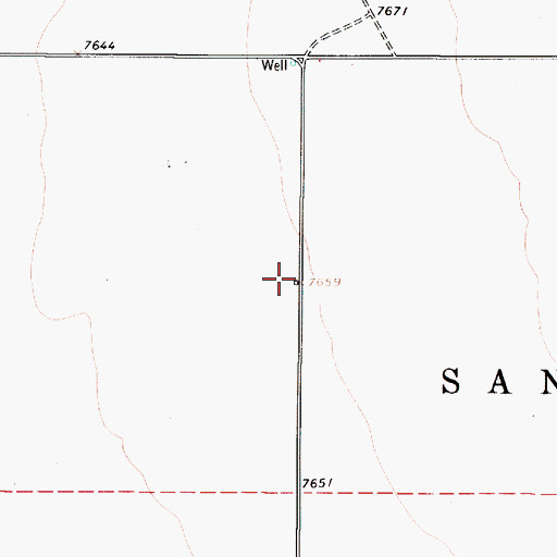 Topographic Map of 10002 Water Well, NM