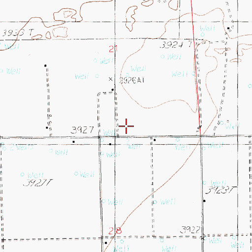 Topographic Map of 11719 Water Well, NM
