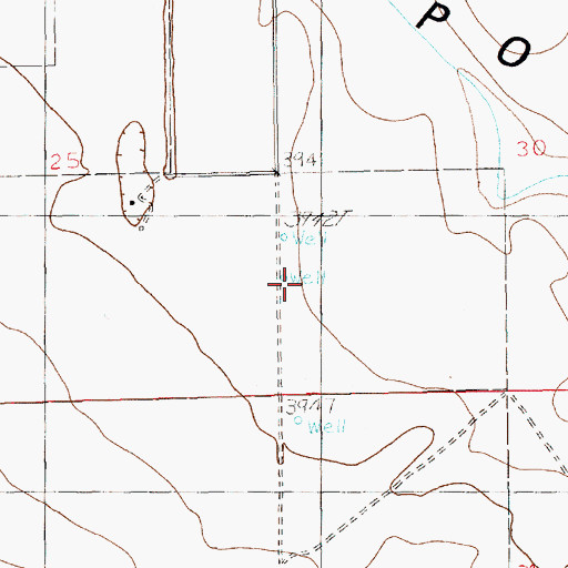 Topographic Map of 11722 Water Well, NM