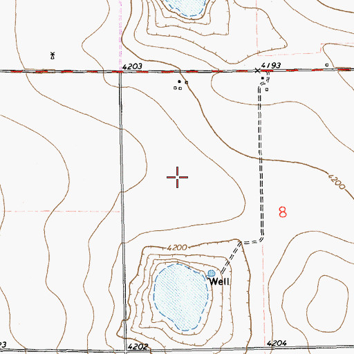 Topographic Map of 11146 Water Well, NM
