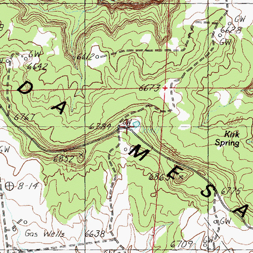 Topographic Map of Gould Pass 1 Water Well, NM
