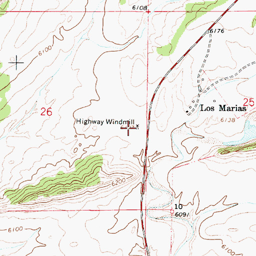 Topographic Map of Highway Water Well, NM