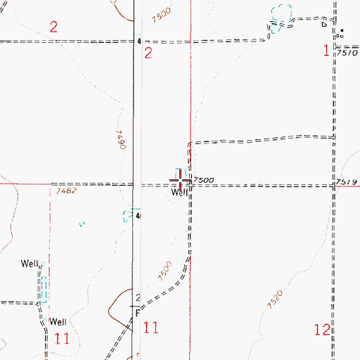 Topographic Map of Water Well 2, NM