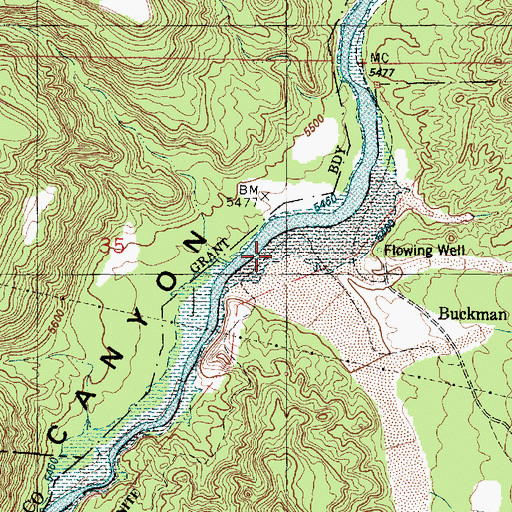 Topographic Map of SF-5C Water Well, NM