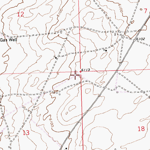 Topographic Map of Chaco Water Well, NM