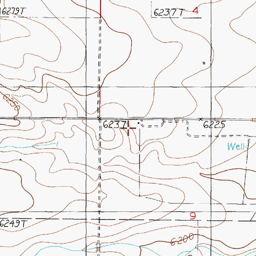 Topographic Map of 10086 Water Well, NM