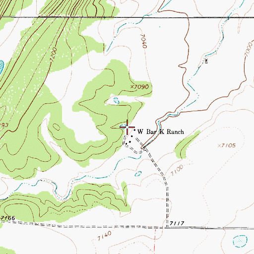 Topographic Map of Mathieson, NM