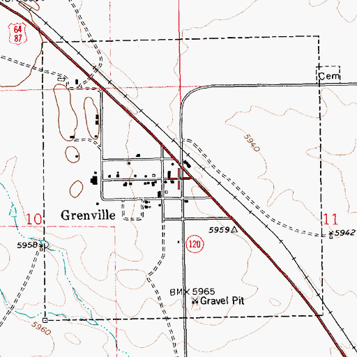 Topographic Map of Marquez, NM