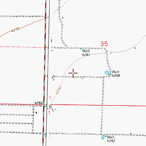 Topographic Map of 00530 Water Well, NM