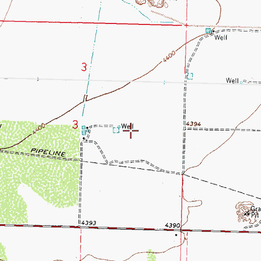 Topographic Map of 10210 Water Well, NM