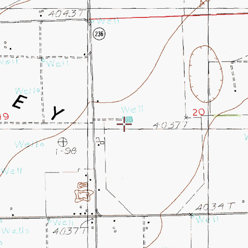 Topographic Map of 12643 Water Well, NM