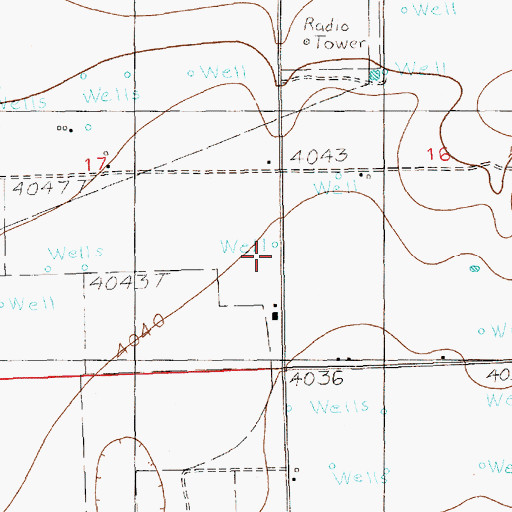 Topographic Map of 10056 Water Well, NM