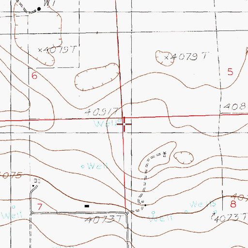 Topographic Map of 11671 Water Well, NM