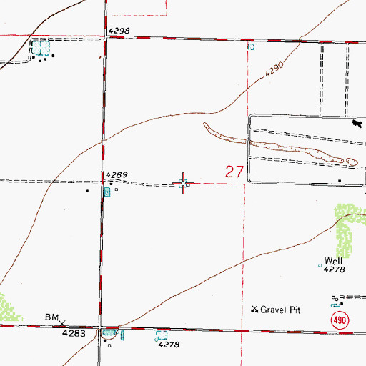 Topographic Map of 00489 Water Well, NM