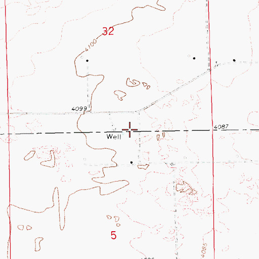 Topographic Map of 13174 Water Well, NM