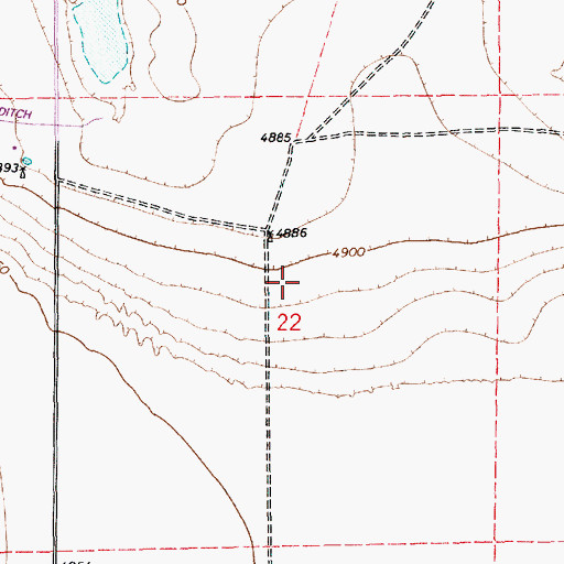 Topographic Map of 10738 Water Well, NM