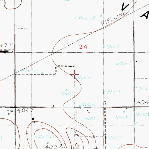 Topographic Map of 10659 Water Well, NM