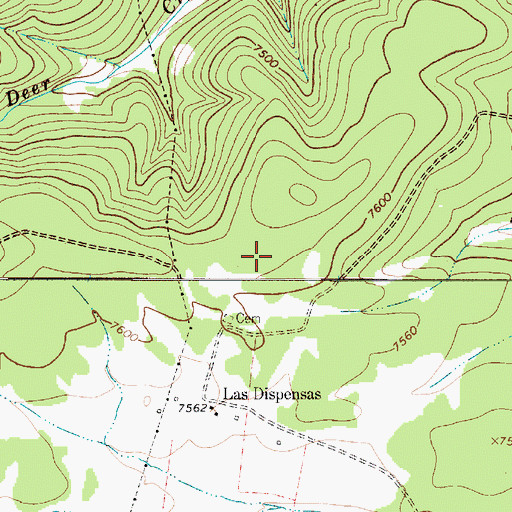 Topographic Map of Las Dispensas, NM
