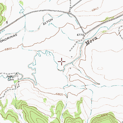 Topographic Map of Webere, NM