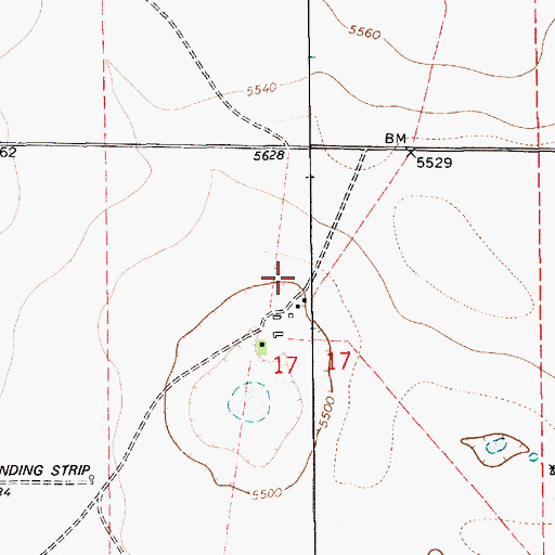 Topographic Map of Twin Creek Ranch, NM