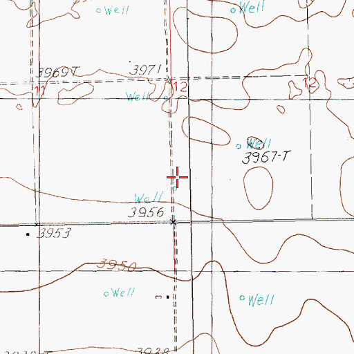 Topographic Map of 12195 Water Well, NM