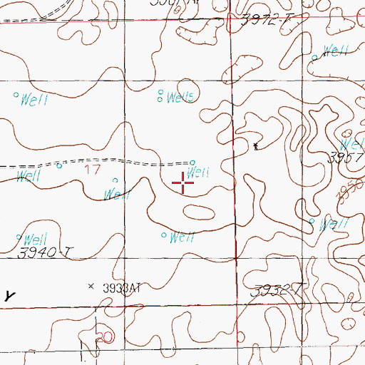 Topographic Map of 12525 Water Well, NM