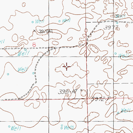 Topographic Map of 10957 Water Well, NM