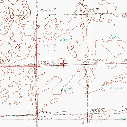 Topographic Map of 12194 Water Well, NM