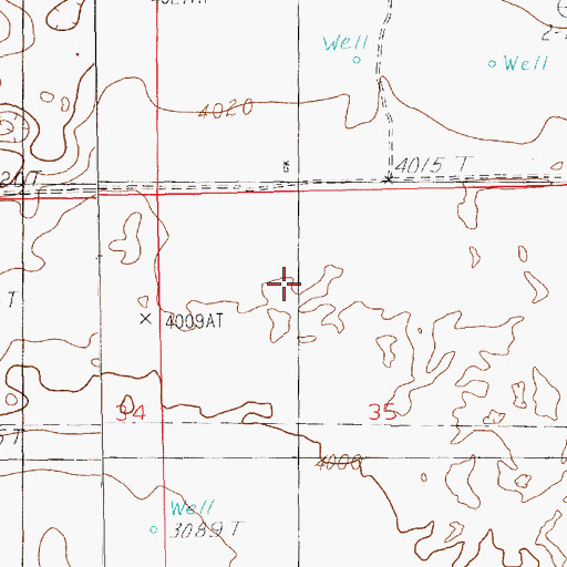 Topographic Map of 12166 Water Well, NM