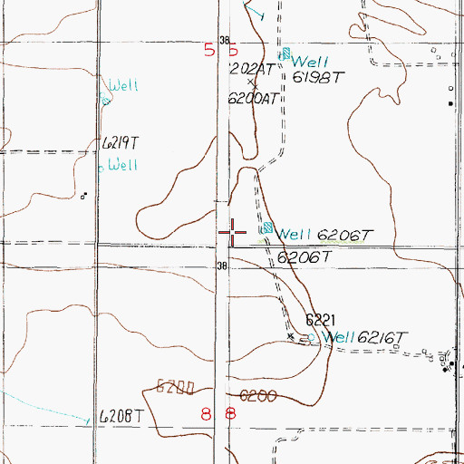 Topographic Map of 10027 Water Well, NM