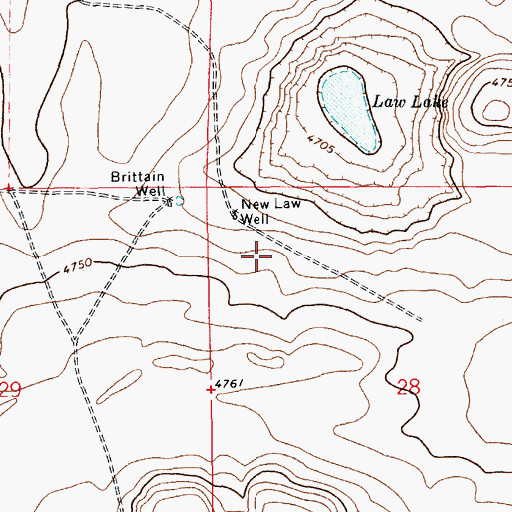 Topographic Map of 10784 Water Well, NM