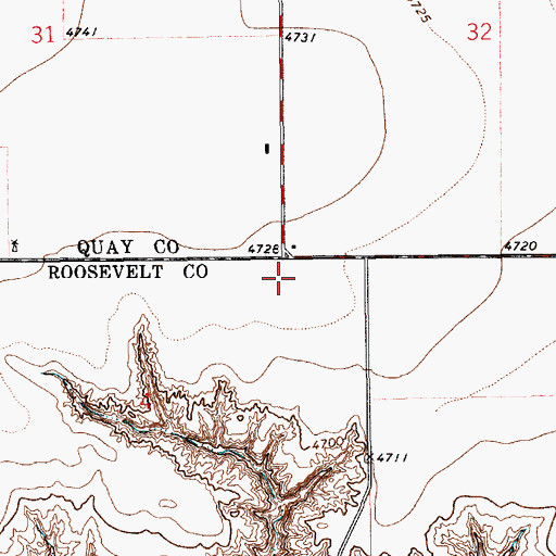 Topographic Map of 10718 Water Well, NM
