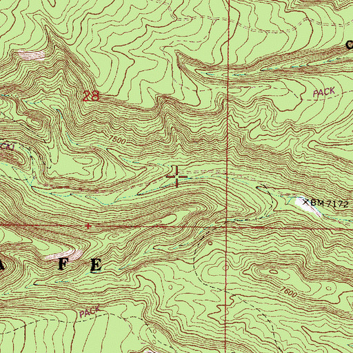 Topographic Map of Agua Piedra Canyon, NM