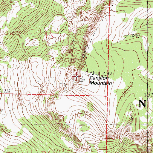 Topographic Map of Canjilon Mountain, NM