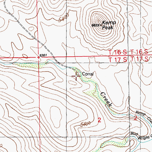 Topographic Map of Kemp Corral, NM