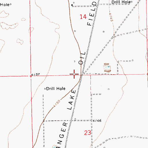 Topographic Map of Ranger Lake Oil Field, NM