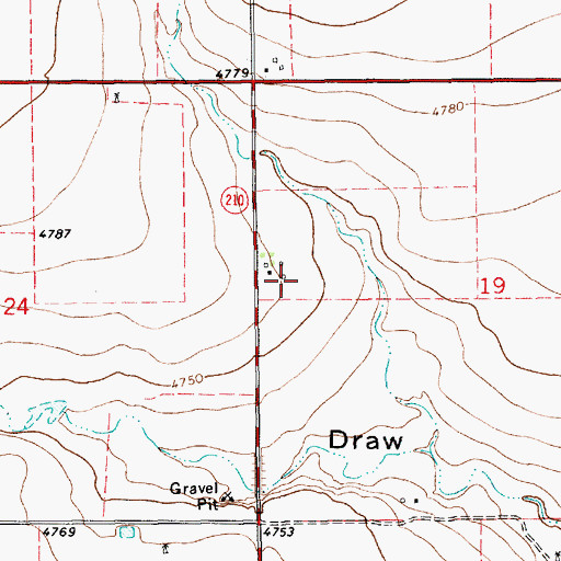 Topographic Map of Kitchens, NM