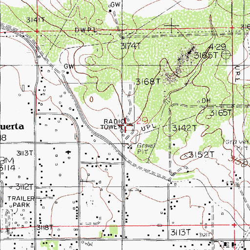 Topographic Map of Willow lake, NM