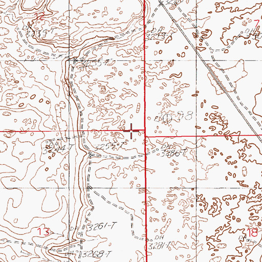 Topographic Map of Los Medanos, NM