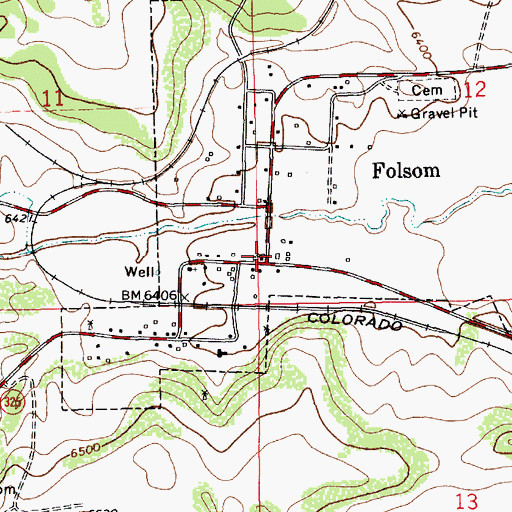 Topographic Map of Folsom Museum, NM