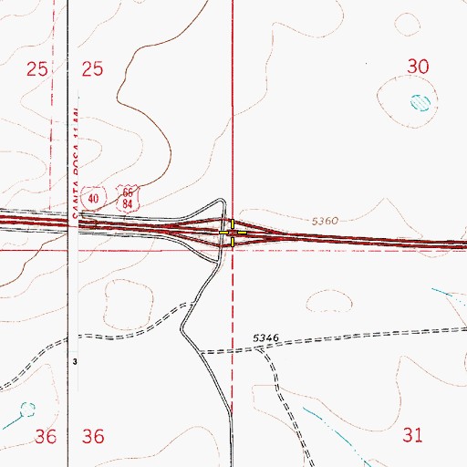 Topographic Map of San Ignacio Interchange, NM