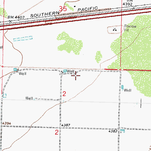 Topographic Map of 00542 Water Well, NM