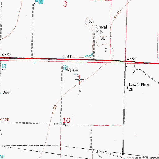 Topographic Map of 00281 Water Well, NM